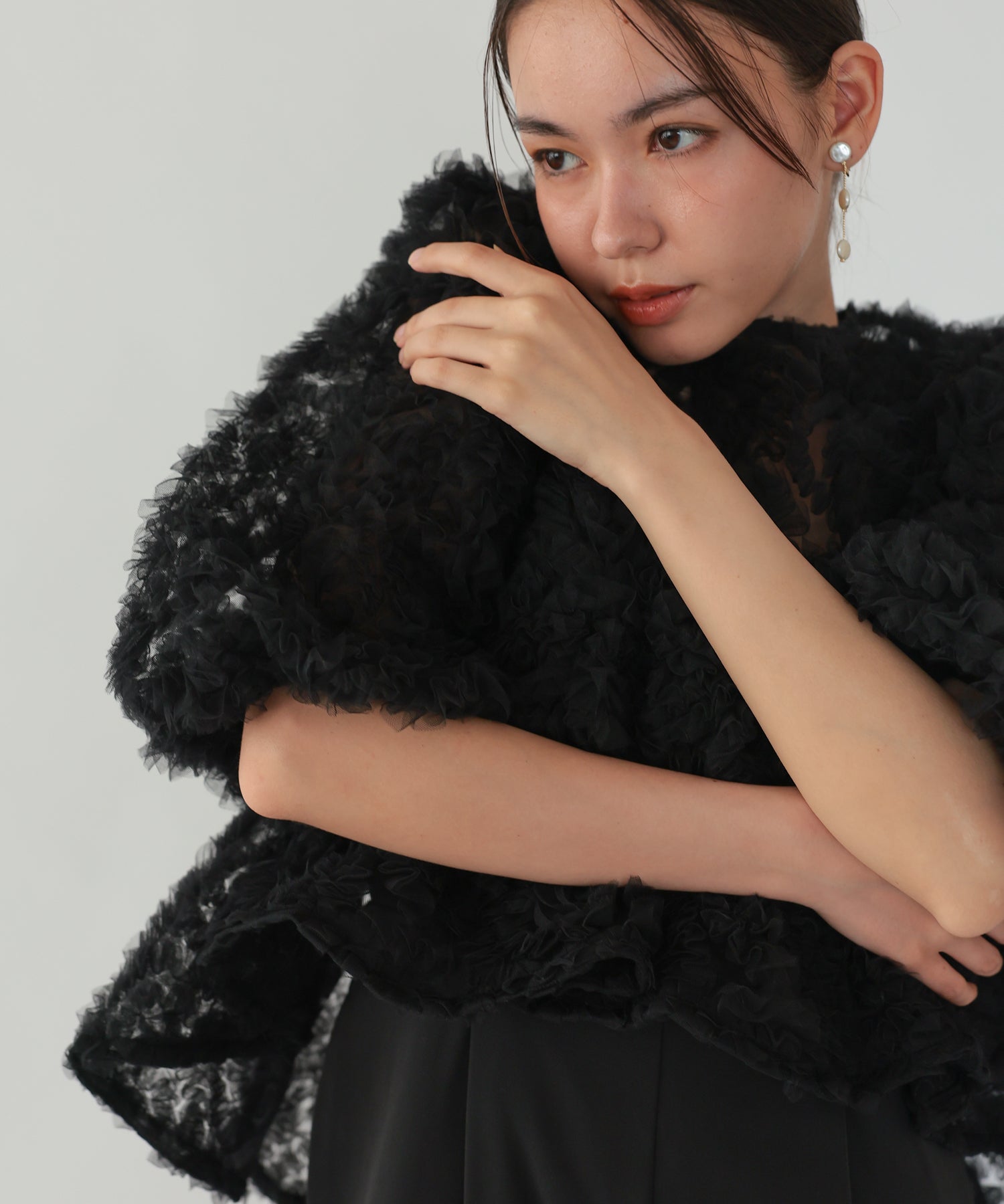 ブラック×ブラック/164cm/Mサイズ着用