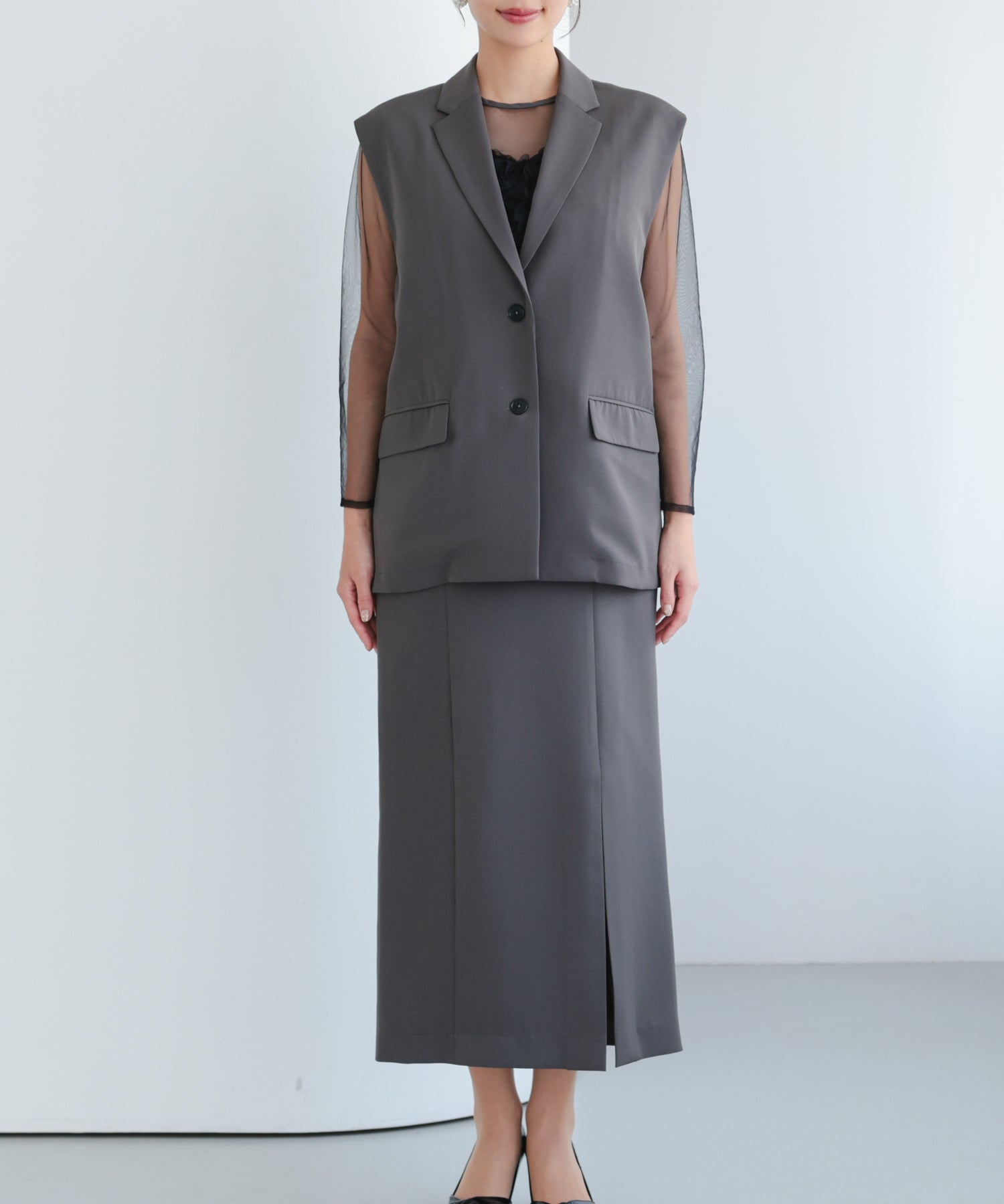 チャコール/162㎝/Mサイズ着用