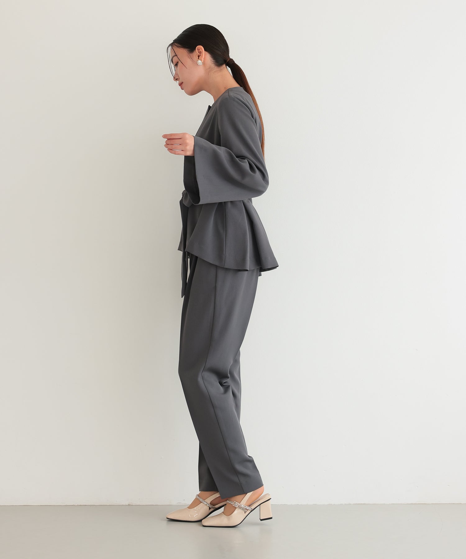 リボンペプラムセットアップスーツ/22125605