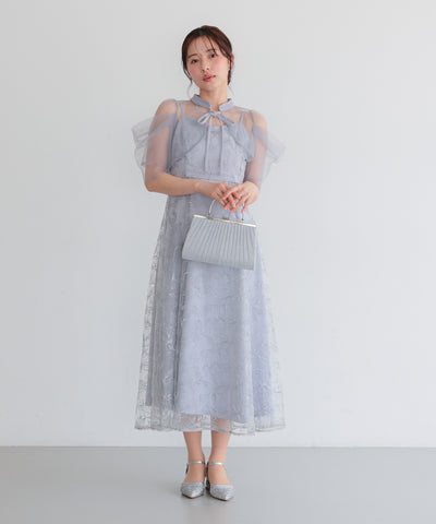 ボレロ付き2WAYシアーチュールフレアドレス/22326286