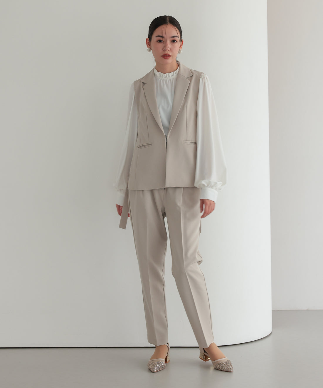 サイドベルトジレセットアップスーツ/22125607