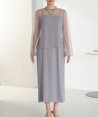 シアーレイヤード2WAYドレスセット/22325283