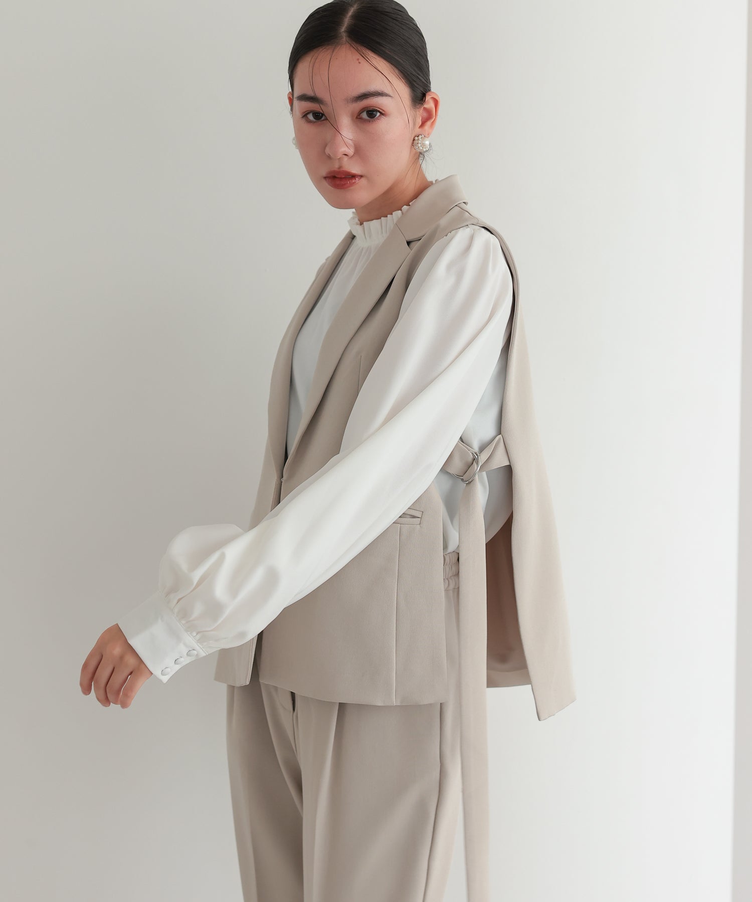 サイドベルトジレセットアップスーツ/22125607