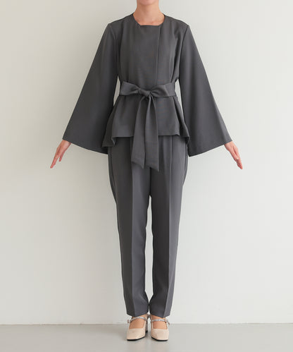 リボンペプラムセットアップスーツ/22125605