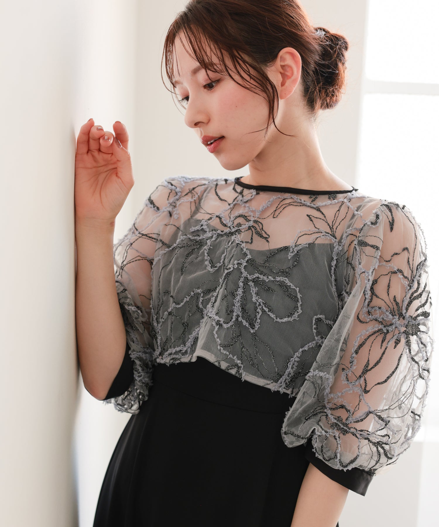 刺繍レースボレロセットドレス/22326294 – haremode