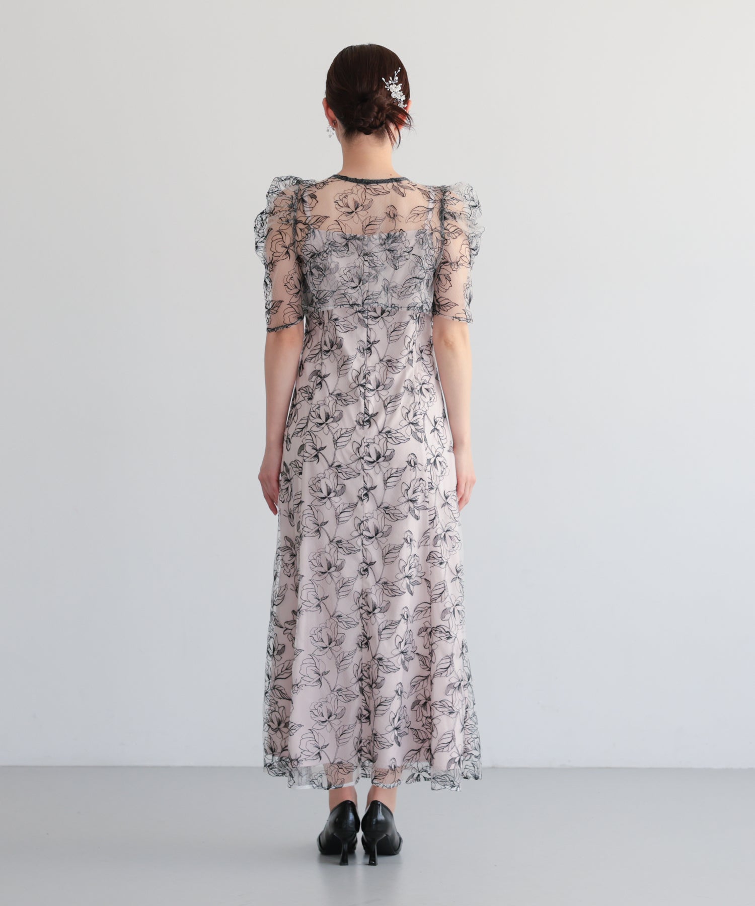 N⭐︎　新品　極美品　人気　3way レースボレロセット フレア　Ｓ 結婚式・お呼ばれドレス｜シアーレースボレロセットアップドレス