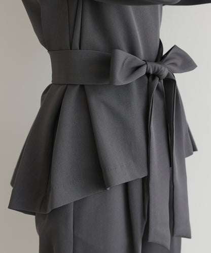 リボンペプラムセットアップスーツ/22125605