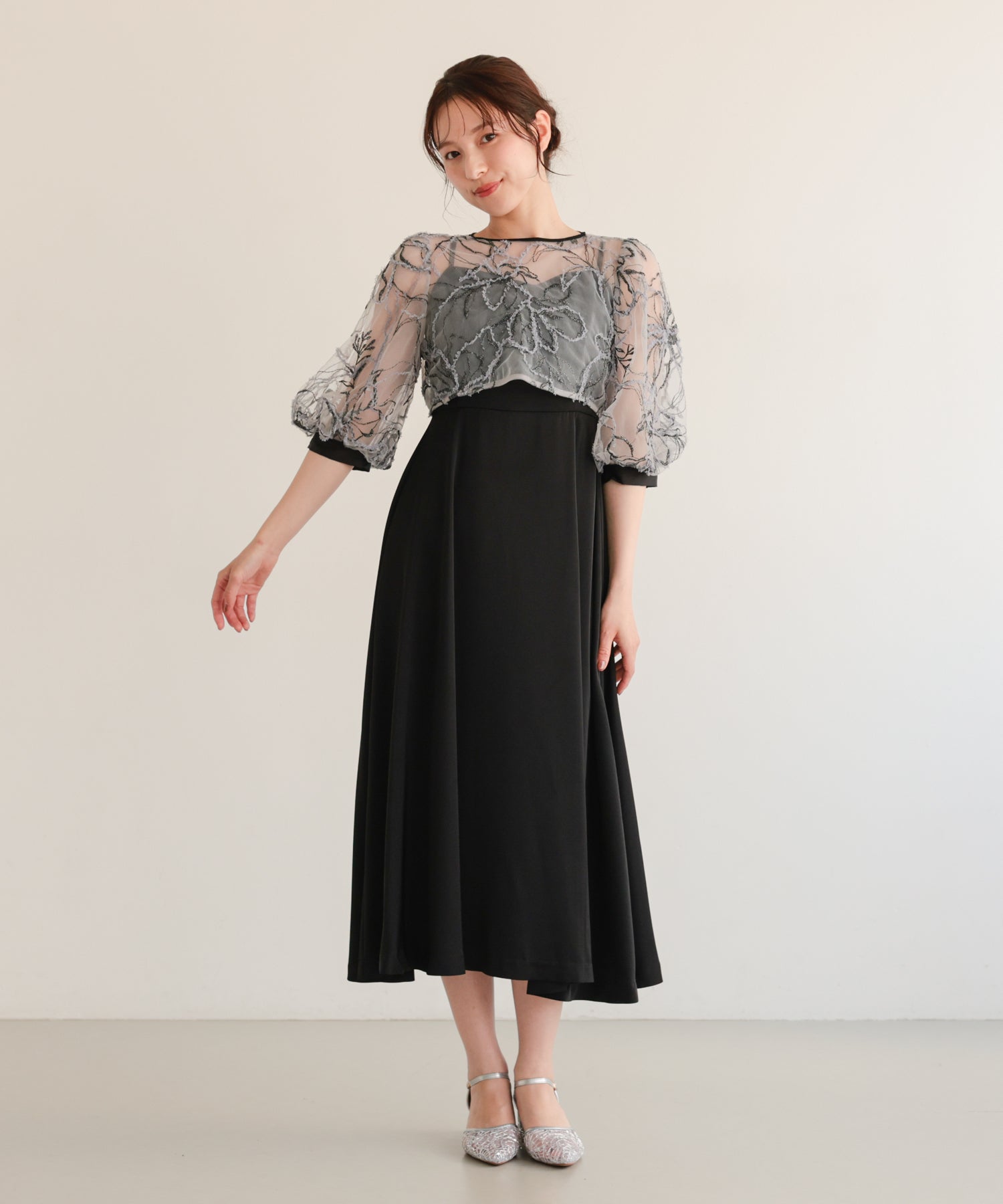 刺繍レースボレロセットドレス/22326294