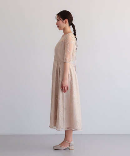 花柄刺繍フレアドレス/22326290