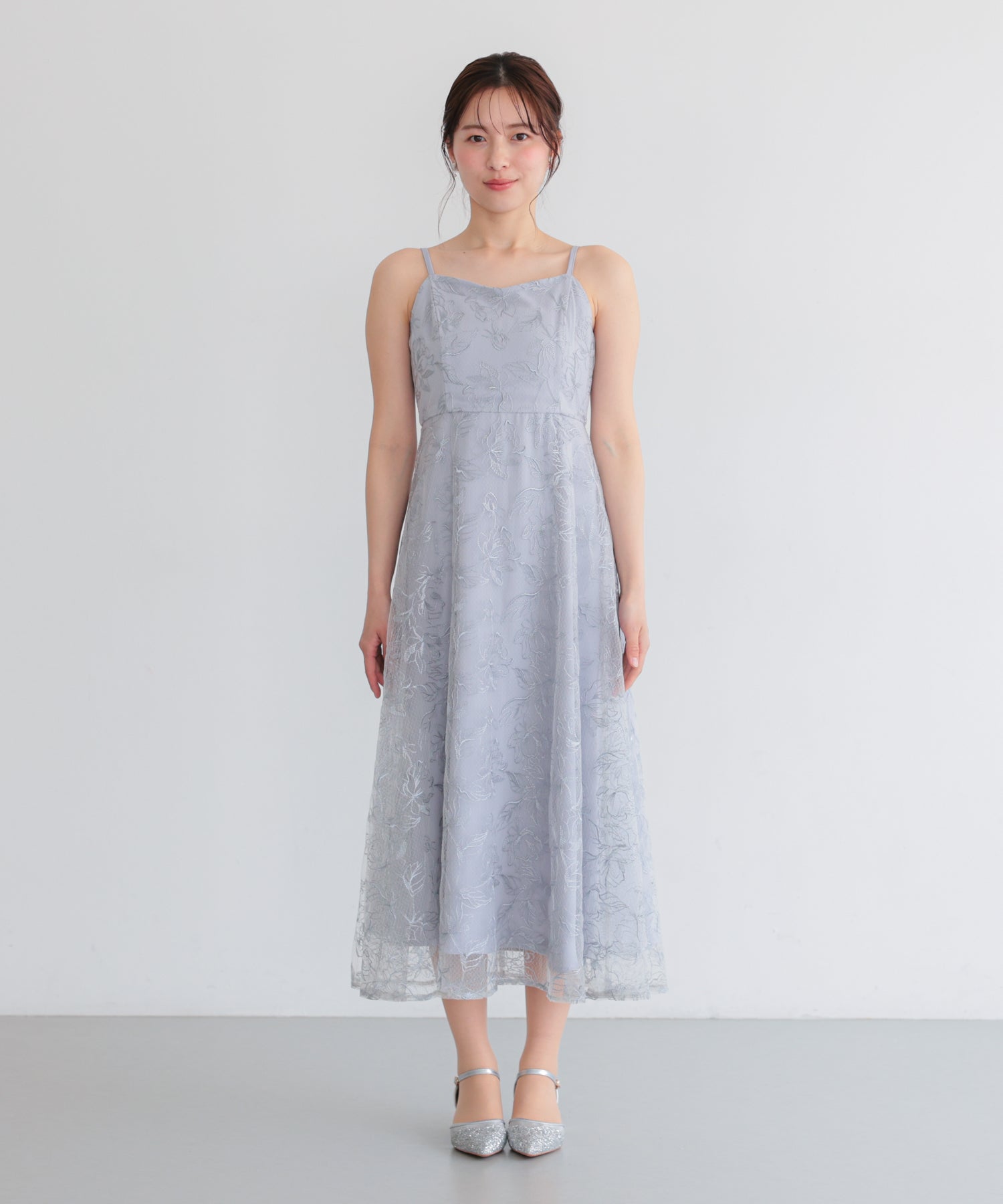 結婚式・お呼ばれドレス｜ボレロ付き2WAYシアーチュールフレアドレス