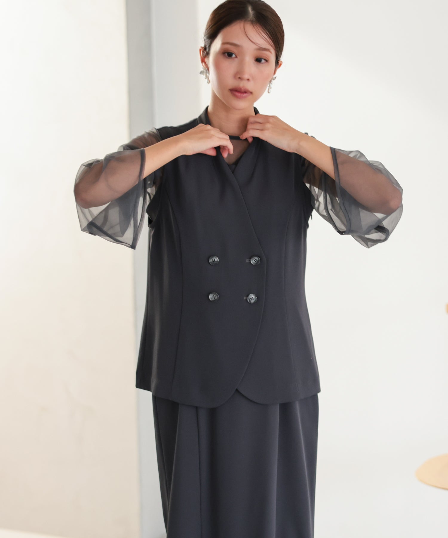 シアーレイヤード2WAYドレスセット/22325283