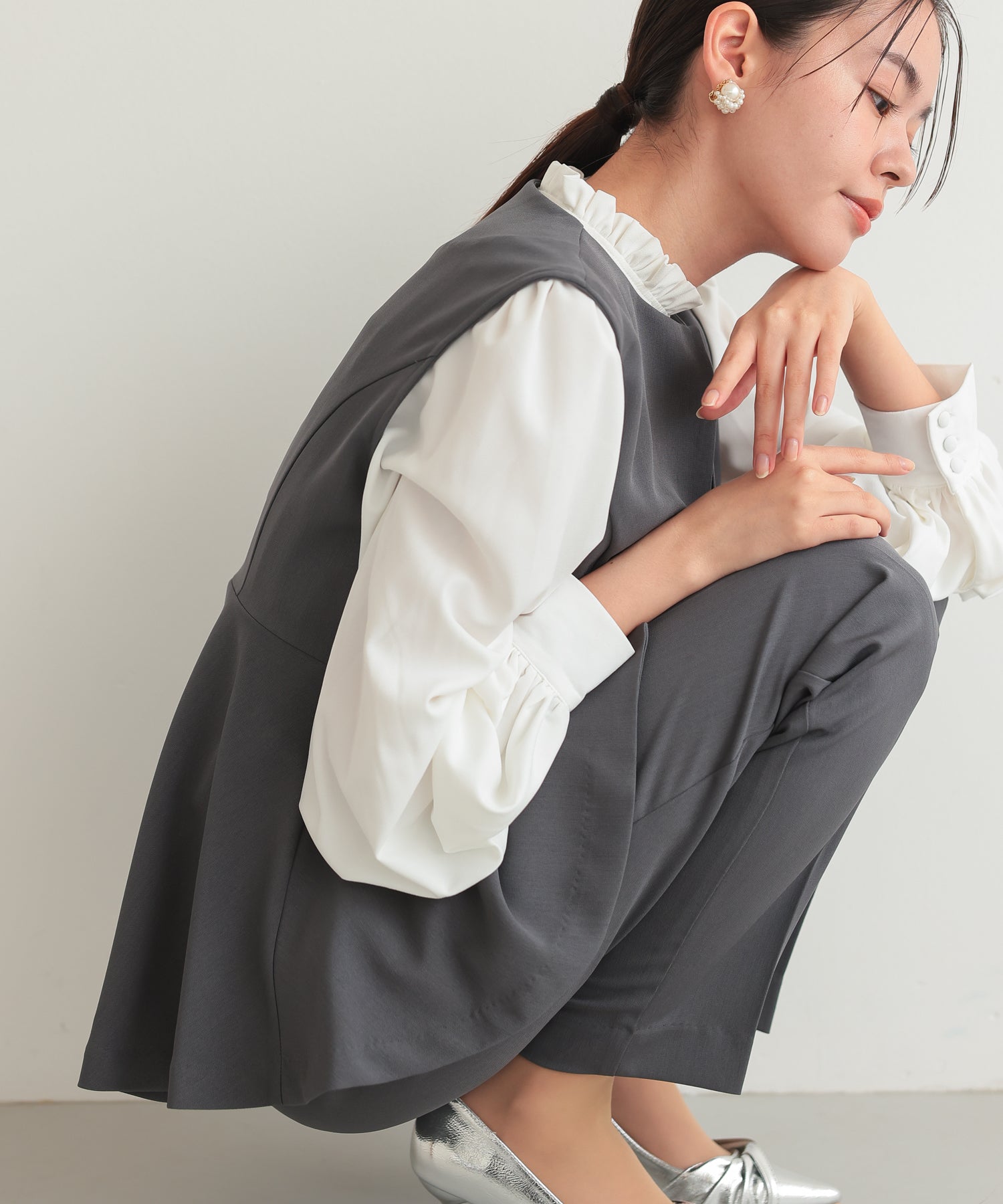 クルーネックベストセットアップスーツ/22125604