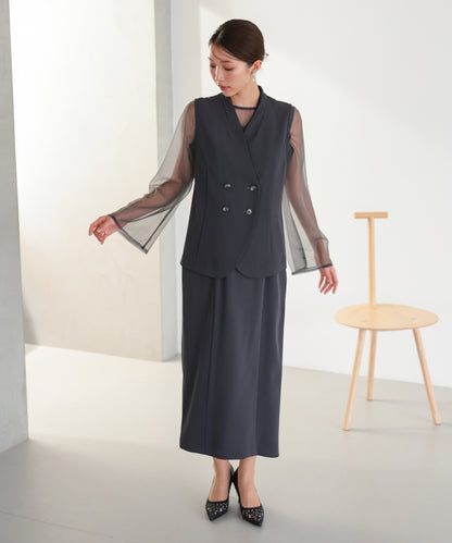 シアーレイヤード2WAYドレスセット/22325283