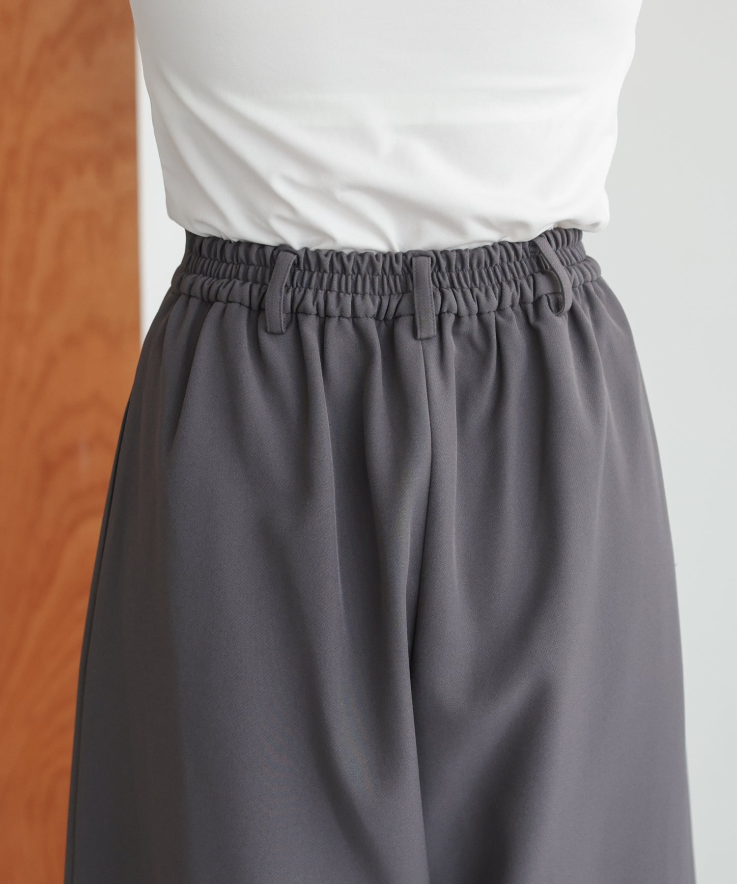 アシンメトリードレープパンツセットアップスーツ/22125609