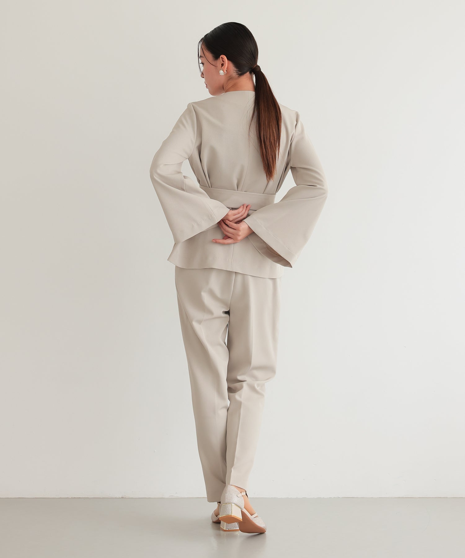 リボンペプラムセットアップスーツ/22125605