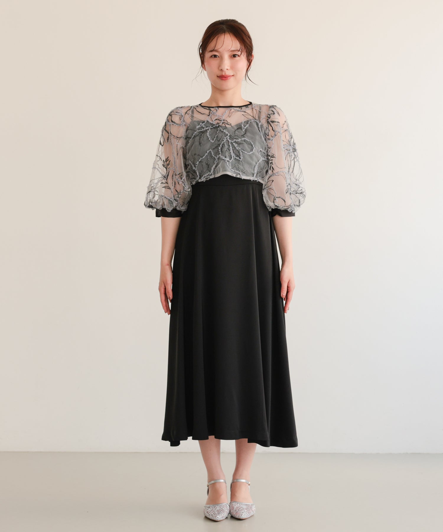 刺繍レースボレロセットドレス/22326294