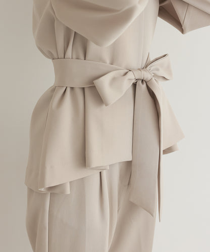 リボンペプラムセットアップスーツ/22125605