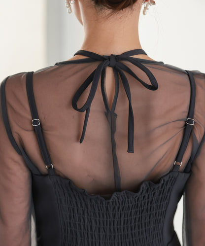 シアーレイヤード2WAYドレスセット/22325283