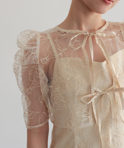 シアーレースボレロセットアップドレス/22325280