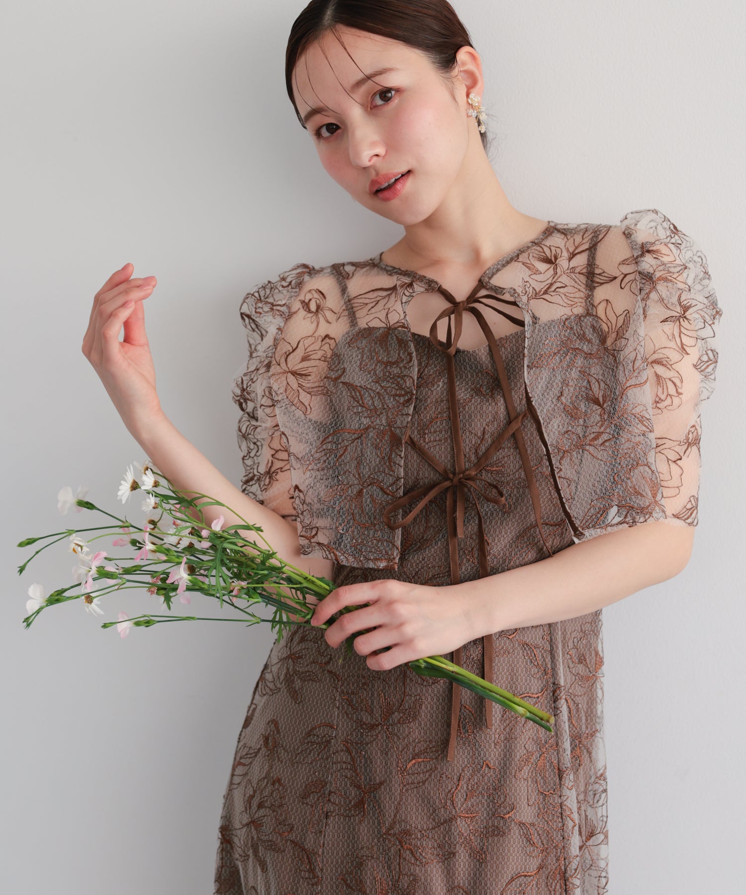 シアーレースボレロセットアップドレス/22325280