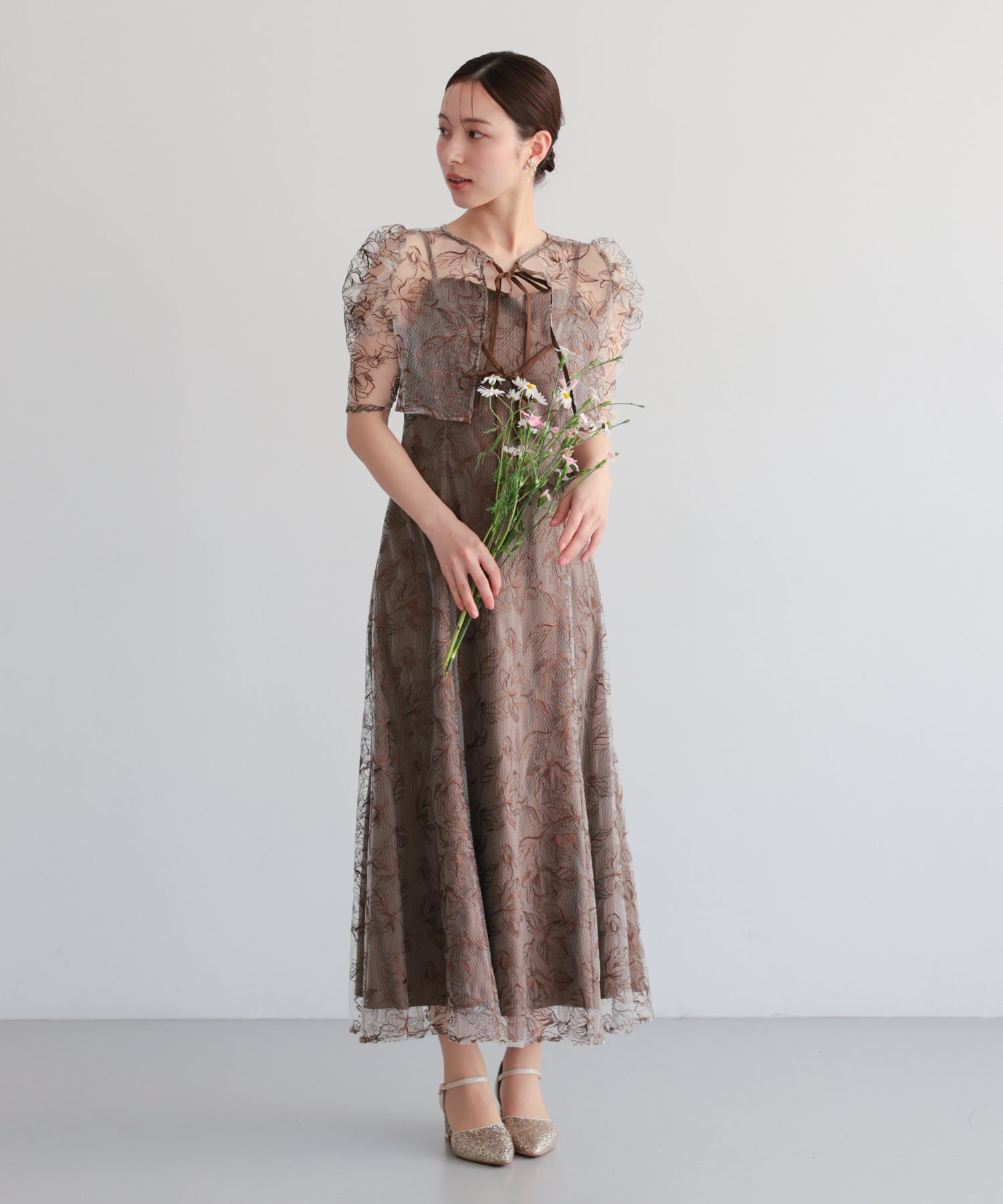 シアーレースボレロセットアップドレス/22325280