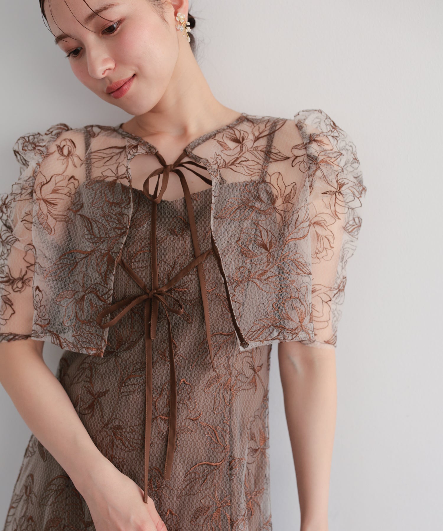 シアーレースボレロセットアップドレス/22325280