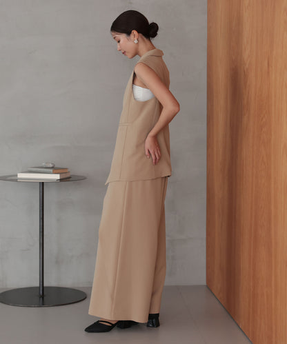 アシンメトリータックテーラードセットアップスーツ/22125611