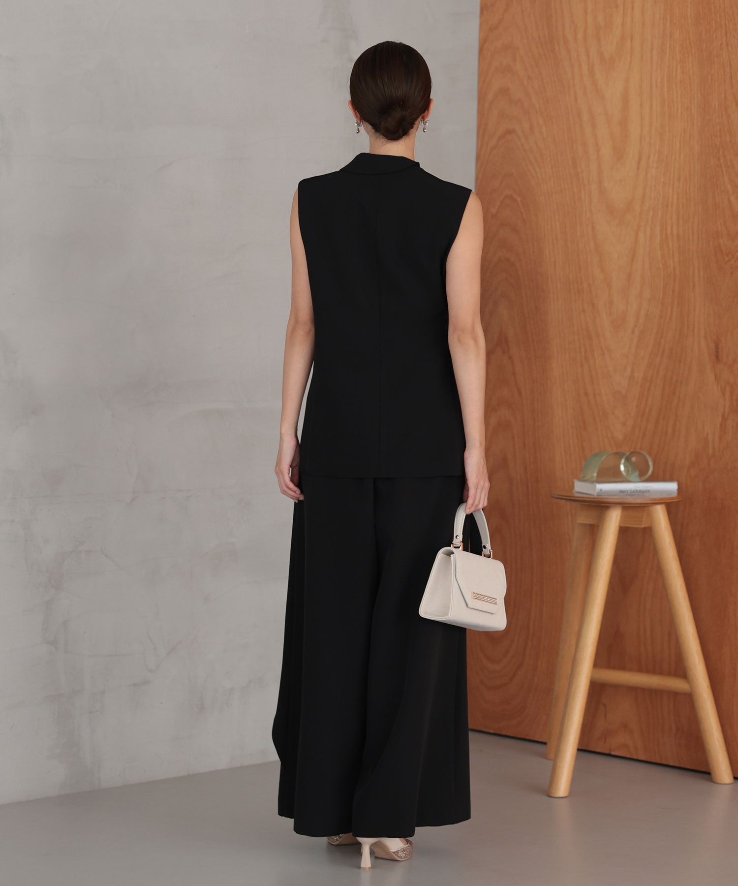 アシンメトリータックテーラードセットアップスーツ/22125611