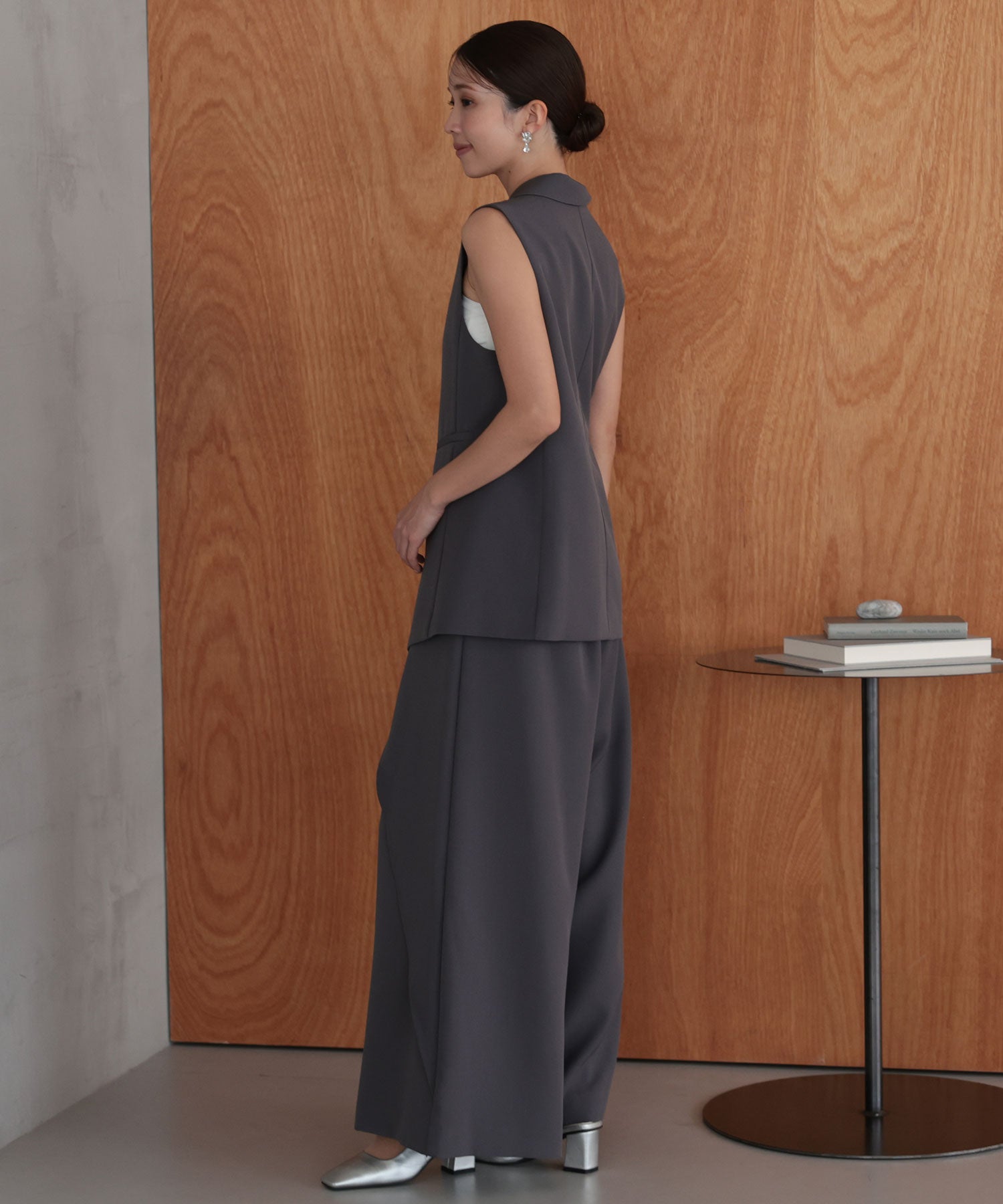 アシンメトリータックテーラードセットアップスーツ/22125611