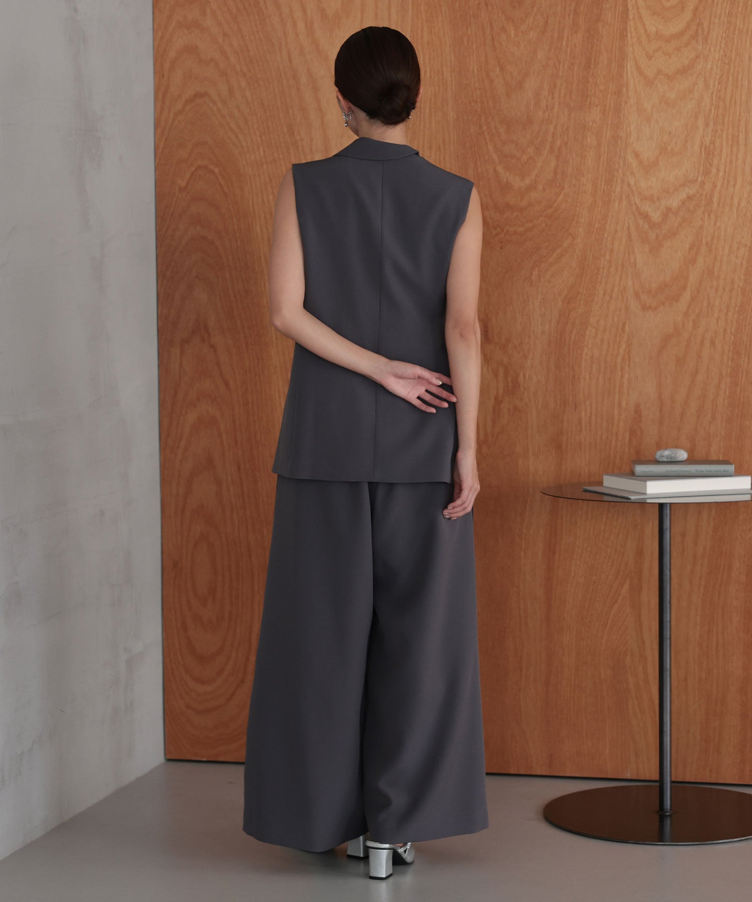 アシンメトリータックテーラードセットアップスーツ/22125611