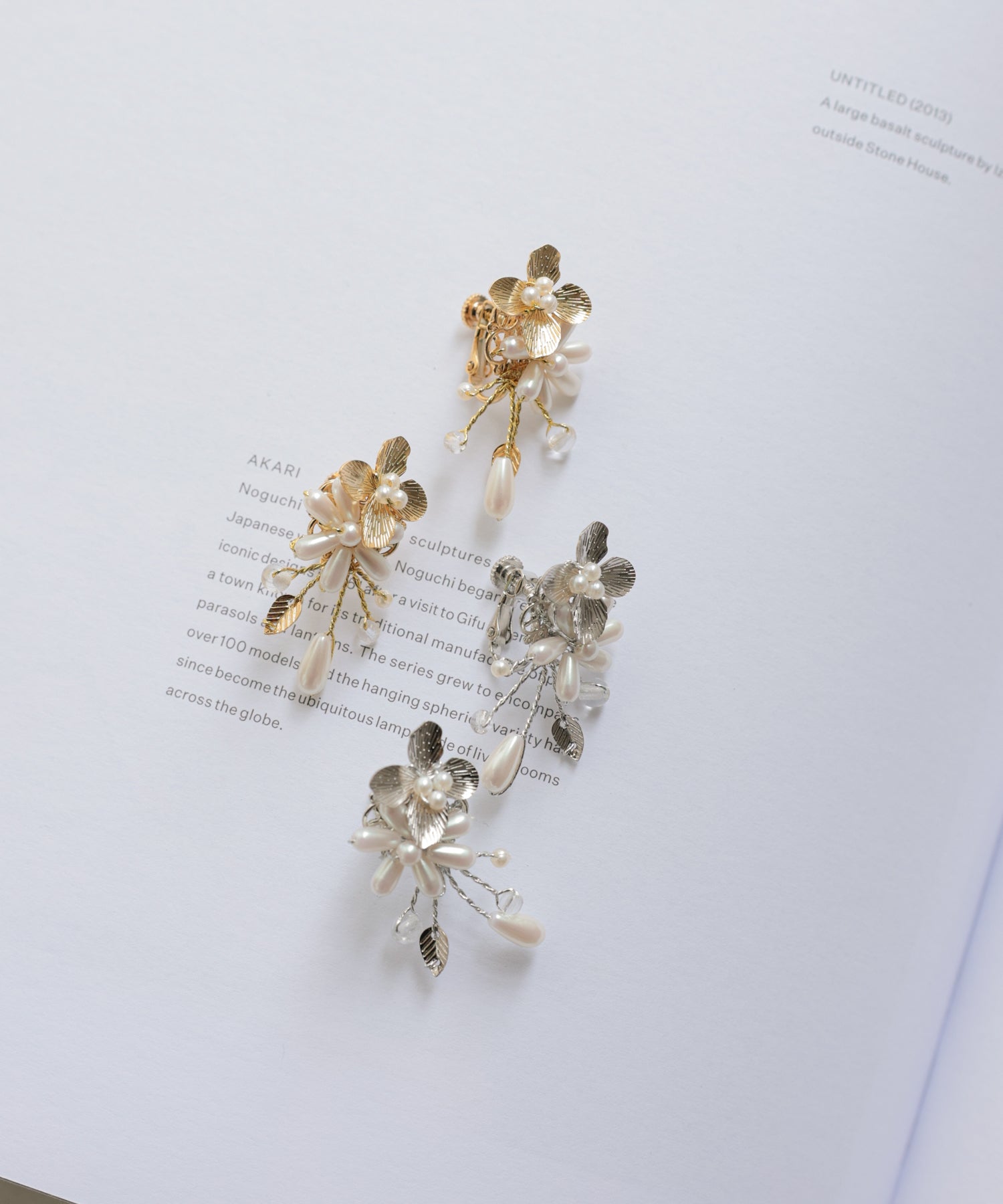 ドレスアクセサリー フラワーモチーフパールイヤリング/ERT42010