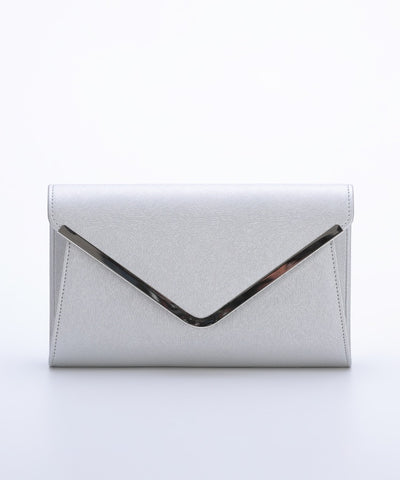 V字プレート合皮クラッチバッグ/5051