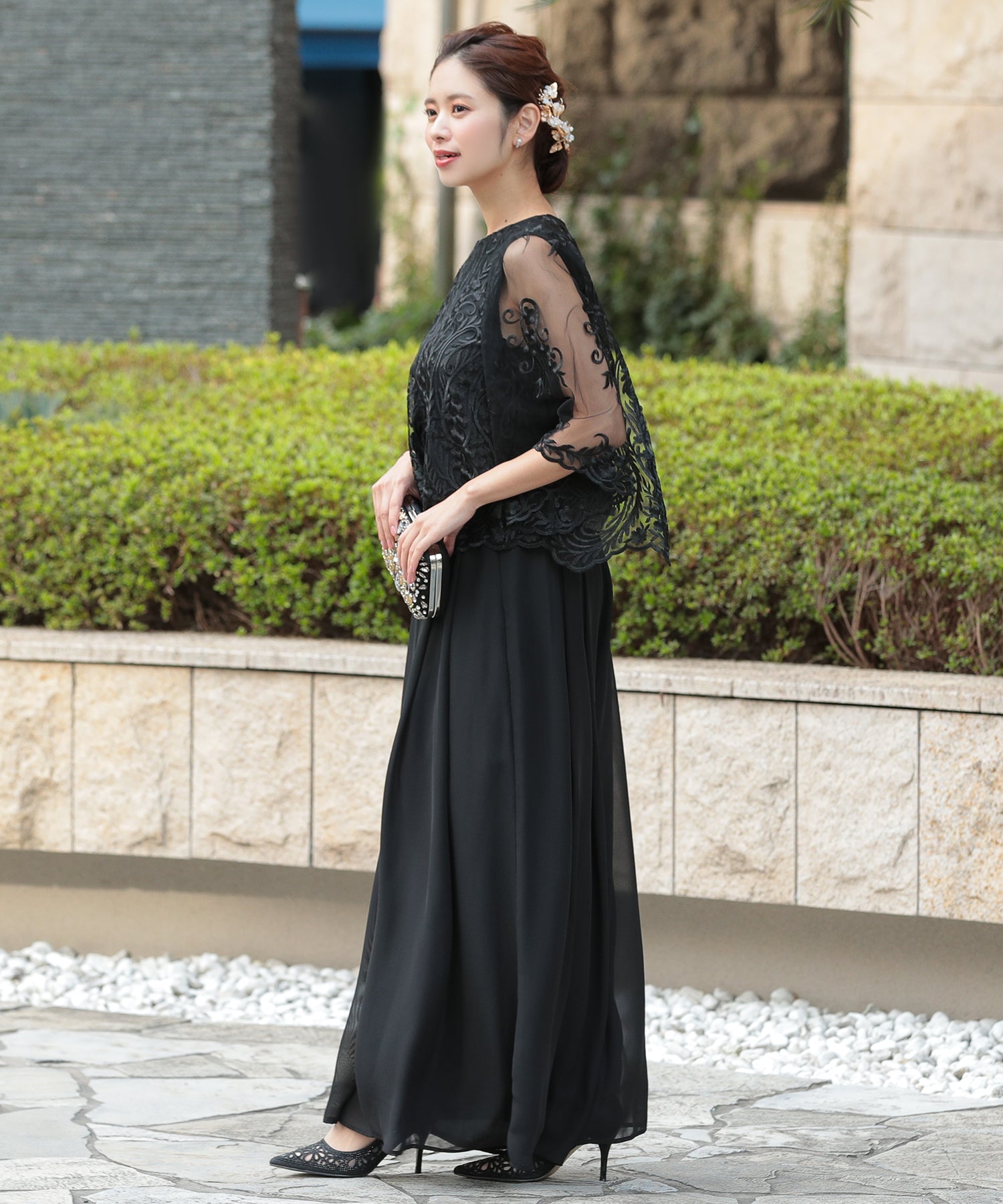 ラウンドネックワイドパンツセットアップ/319096