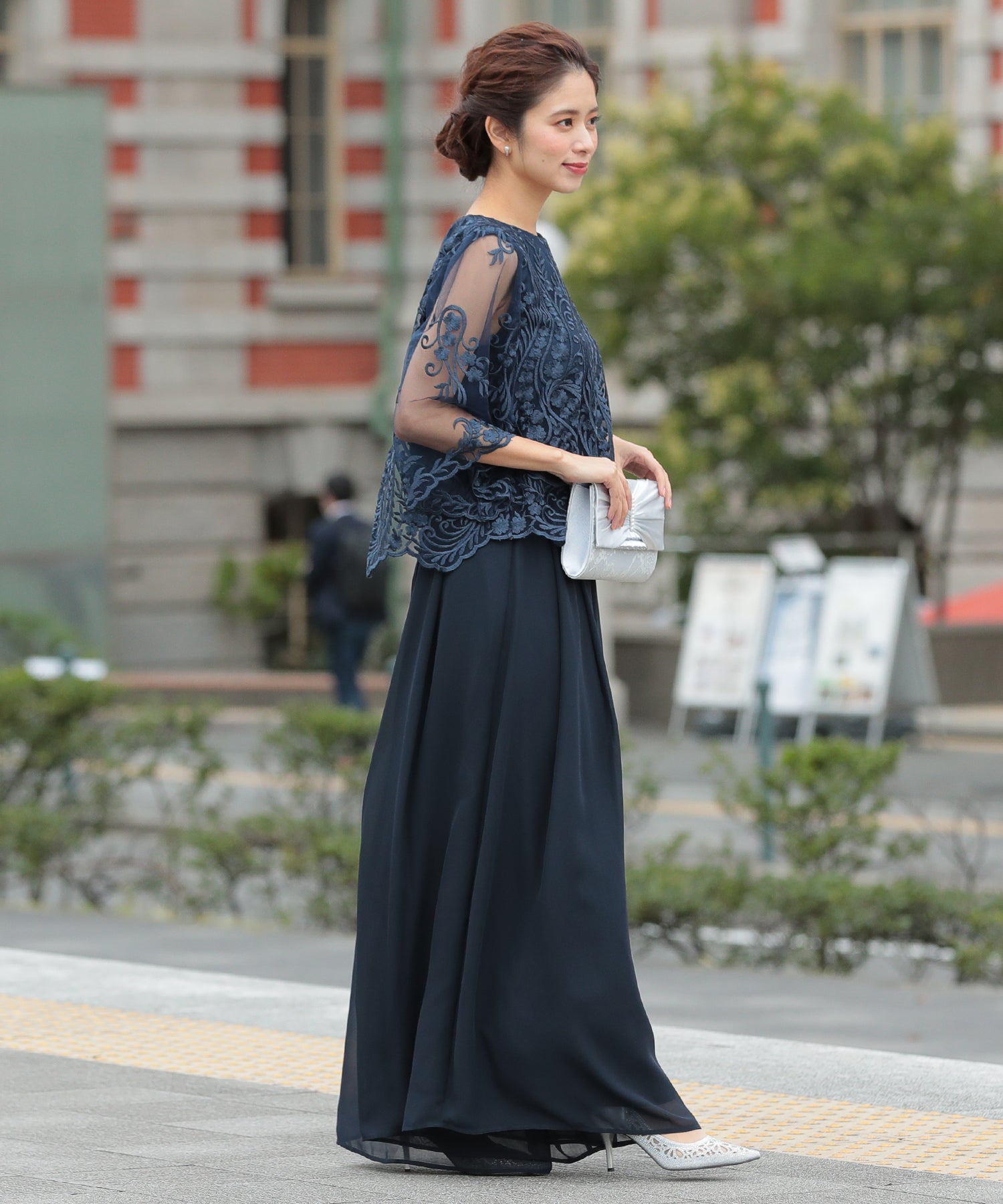 ラウンドネックワイドパンツセットアップ/319096