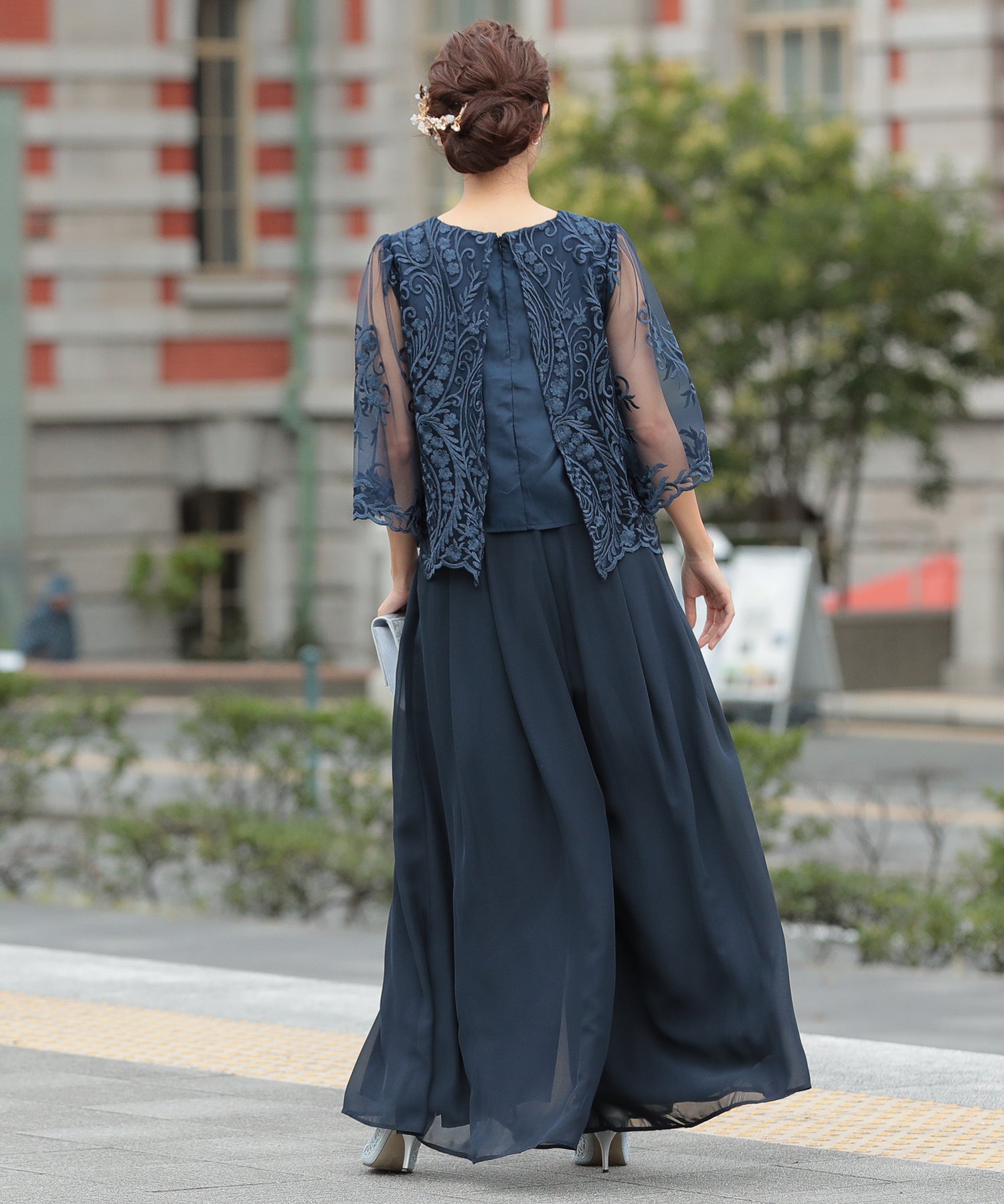 ラウンドネックワイドパンツセットアップ/319096