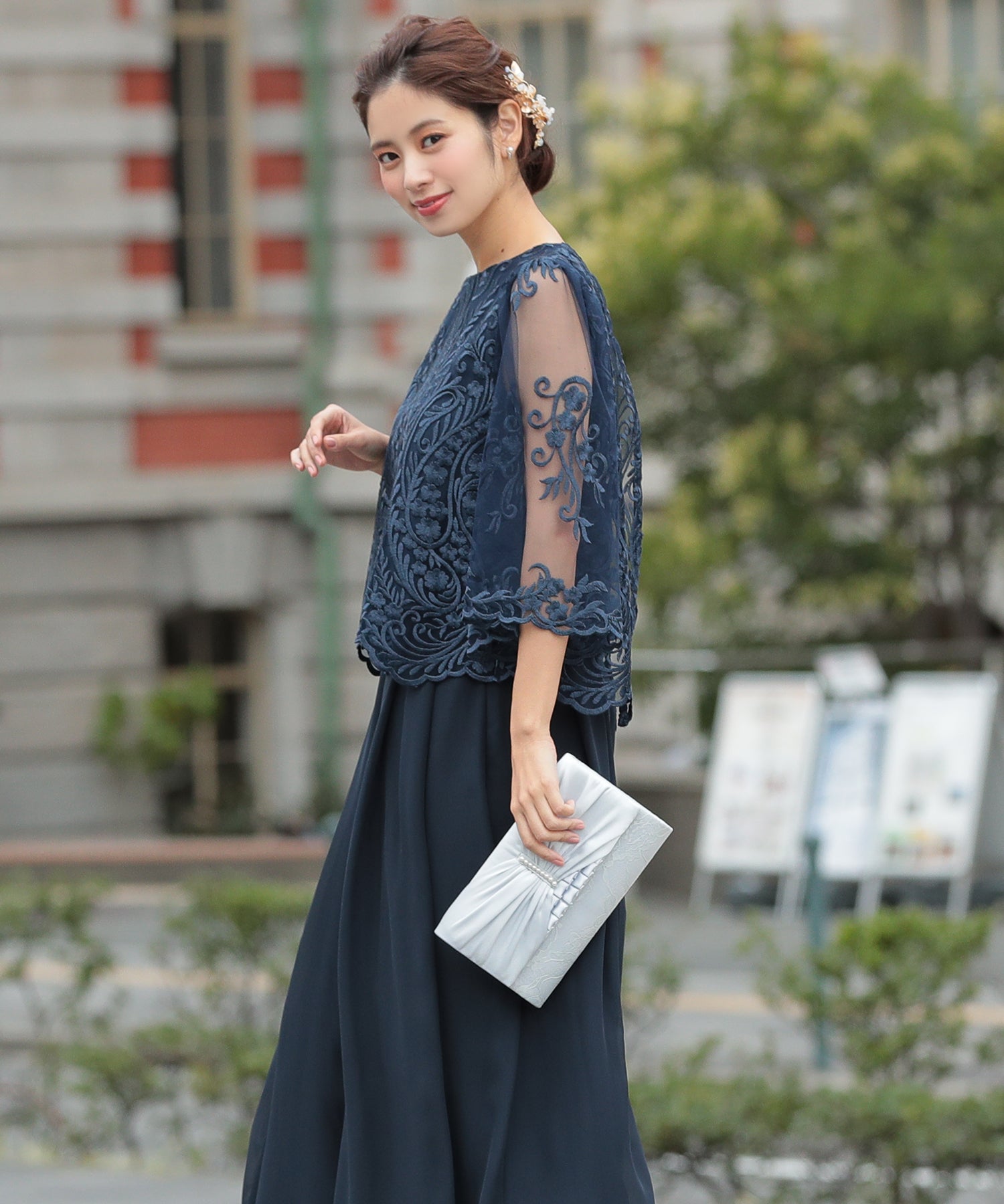 ラウンドネックワイドパンツセットアップ/319096