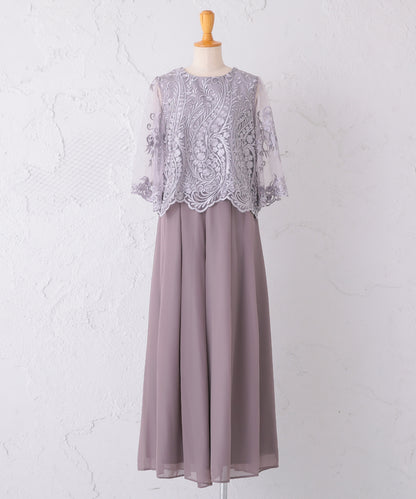 ラウンドネックワイドパンツセットアップ/319096